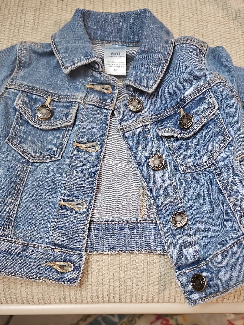 Carter's Jean Jacket NEW Baby Girl 6 Months - Picture 8 of 8